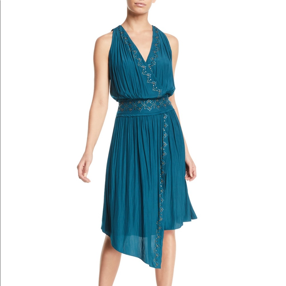RAMY BROOK APRIL ASYMMETRICAL EMBELLISHED DRESS